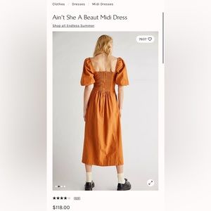 Free People Ain’t She A Beaut Midi Dress